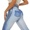 thumbnail image 5 of Outfmvch Leggings for Women Jean Shorts Womens Denim Print Jeans Look Like Leggings Stretchy High Waist Slim Skinny Jeggings Denim Shorts Women Blue XL, 5 of 9