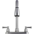 thumbnail image 2 of Dura Faucet Non-Metallic Dual Lever Pull-Down RV Kitchen Faucet - Brushed Satin Nickel, 2 of 5