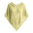 thumbnail image 3 of Women's Knit Poncho Cape Shawl, Lightweight Pullover Swimsuit Cover Up for Women, Solid Color Breathable Chiffon Feel Cape for Beach, Resort and Casual Daily Wear Yellow, 3 of 4