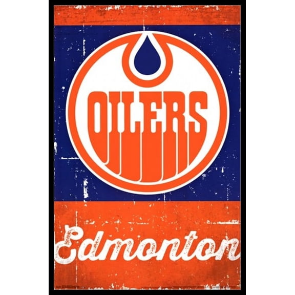Edmonton Oilers - Retro Logo 2013 Laminated & Framed Poster Print (22 x 34)
