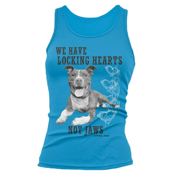 Pit Bull Tank Locking Hearts Womens' Fitted Tank Top