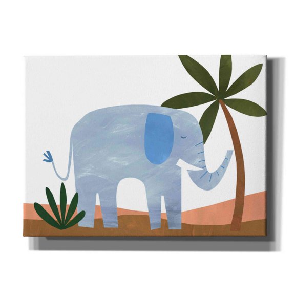 Epic Graffiti 'Ellie The Elephant' by Emily Kopcik, Canvas Wall Art, 54"x40"