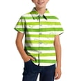 thumbnail image 1 of RXMEKW Chemise à Manches Courtes Imprimée de la Saint-Patrick pour Garçons et Filles de 2 à 15 Ans, Haut d'Uniforme en Polyester avec Poche, Vert, 1 of 7