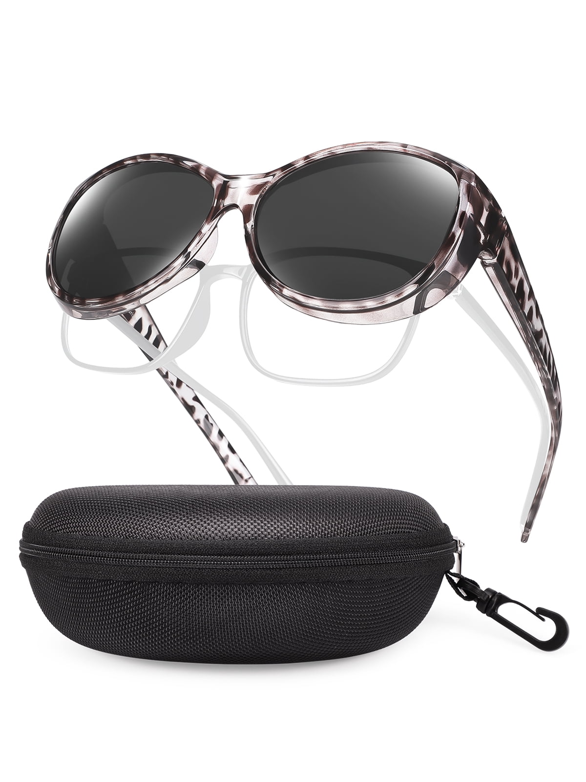 White And Black Bold Chunky Oversized luxury Style rhinestone sunglasses Women main image 4