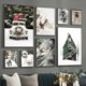 thumbnail image 3 of Arte de pared pintura en lienzo regalo de Navidad, casa verde, ciervo, ardilla, carteles nórdicos e impresiones, imágenes de pared para decoración de sala de estar, 3 of 4