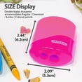 thumbnail image 2 of BAZIC Pencil Sharpener Dual Blades w/ Square Receptacle, (2/Pack), 3-Pack, 2 of 7
