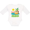 thumbnail image 3 of Inktastic I Love Maui Boys or Girls Long Sleeve Baby Bodysuit, 3 of 5