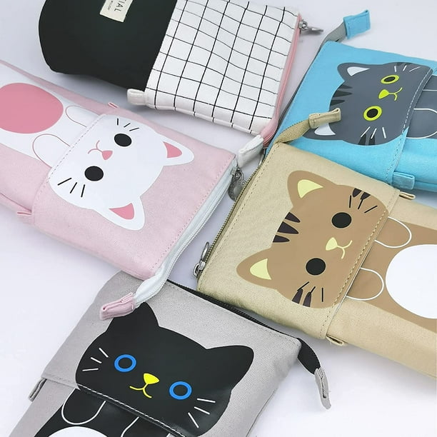 Pop Up Pencil Case Stand Up Pen Holder Cartoon Pencil Pouch Cute