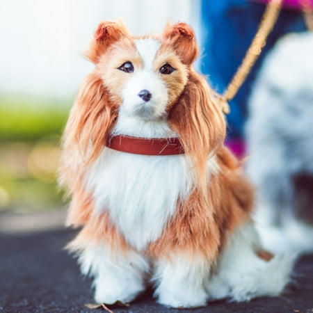 The Queen s Treasures 18 Inch Doll Pets Collie Puppy Dog with Collar Leash Accessory Compatible For Use With American Girl Dolls Walmart