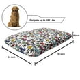thumbnail image 2 of Sea Animals Pet Bed, Pattern Penguins in Colorful Hats and Scarfs Cold Winter Fun Art, Chew Resistant Pad for Dogs and Cats Cushion with Removable Cover, 24" x 39", Multicolor, by Ambesonne, 2 of 4