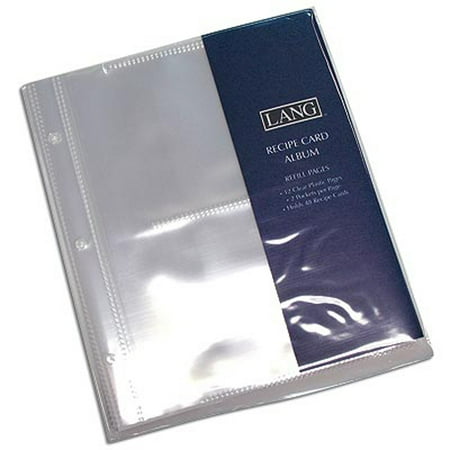 lang refill pages 2 pocket recipe card album walmart com recipe card album