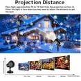 thumbnail image 6 of LED Snowflake Lights Projector, Christmas Night Light Projector, Moving Snowflake, Waterproof for Indoor Outdoor Decor, Christmas, Holiday, Party, Wedding, Garden, Patio, 6 of 7