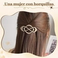 thumbnail image 5 of 4 Pack Vintage French Barrette Hair Clips, 2025 New Hair Accessories for Women, Strong Hold No Slip Styling (Style A), 5 of 8