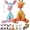 2PCS-B, variant on Truly Indestructible Plush Dog Toys, Squeaky Teething Plush Toy for Lovely Pets, Donkey Dog Toy, Heavy Duty Plush Squeak Toy, Stuffed Toys for Small Medium Large Animals (3PCS-B)