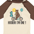 thumbnail image 4 of Inktastic 1st Birthday Bear on Bicycle 1 Year Old Boys or Girls Long Sleeve Baby Bodysuit, 4 of 5