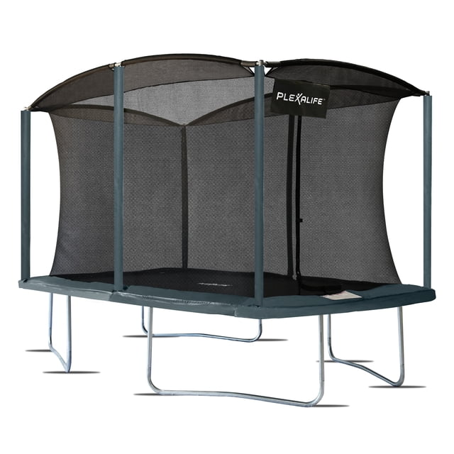 Plexalife 8 x 12 FT Rectangular Outdoor Trampoline Set with Premium Safety Enclosure – Gymnastics Trampoline for Kids and Adults - Ocean Green