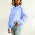 thumbnail image 5 of Basysin Crewneck Sweatshirts Women Fall Oversized SweatShirt Generic Women Fleece Sweatshirt Long Sleeve Loose Relaxed Fit Casual Pullover Tops Soft SweatShirt, 5 of 6