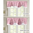 thumbnail image 4 of Christmas Snowman Snowflake Pink Window Curtain for Living Room Christmas Kitchen Cabinet Tie-up Valance Curtain Rod Pocket, 4 of 6