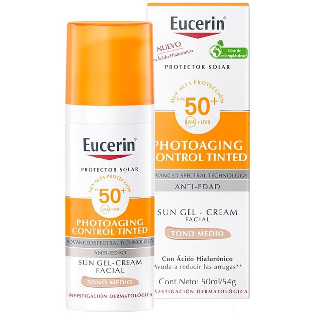 Eucerin Protector Solar Facial Fps 50+ Cc Cream Tono Medio, Sun Creme, 50Ml