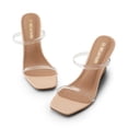 thumbnail image 2 of Sandalias con Cuña DREAM PAIRS para Mujer, Estilo Slide, Punta Cuadrada Abierta, 2 of 5