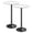 White 1, variant on WDZS Bistro Pub Table Round Bar Height Cocktail Table Metal Base MDF Top Obsidian 23.8-Inch Top, 39.5-Inch Height (2, White-2)