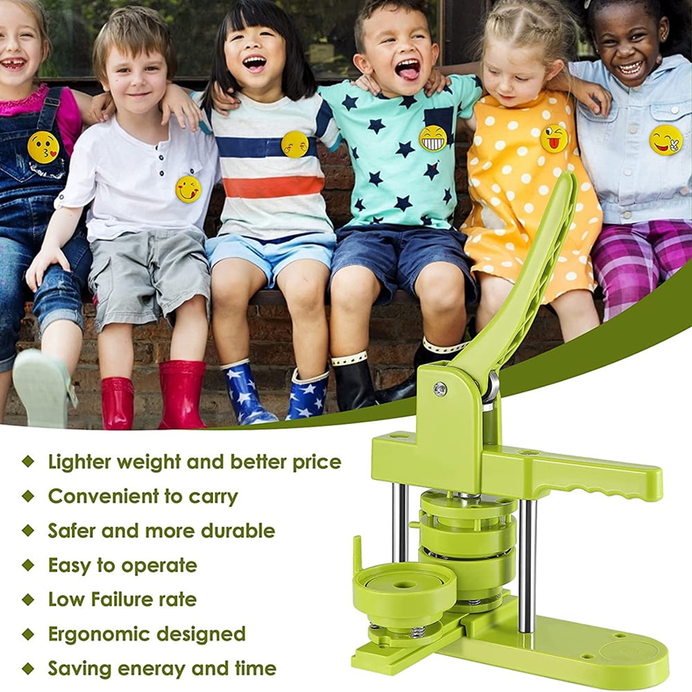 Pin Badge Maker Machine Set, 25-44MM Badges Button Making Machine with 100Pcs Parts ,Beginner-Friendly