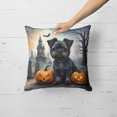 thumbnail image 2 of Affenpinscher Spooky Halloween Fabric Decorative Pillow 18 in x 18 in, 2 of 5