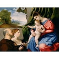 thumbnail image 3 of Lotto, Lorenzo 14x12 Black Modern Framed Museum Art Print Titled - Madonna and Child with Two Donors, 3 of 5