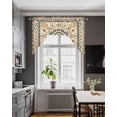 thumbnail image 4 of Yellow Blue Boho Kitchen Swag Valances for Windows, Rustic Southwestern Ethnic Geometric Swag Valances Curtains for Living Room, Rod Pocket Window Treatments for Bathroom, Bedroom, Cafe, 56"x36", 4 of 6