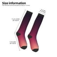 thumbnail image 2 of Rateoe retro blue orange red teal dark Pattern Women’s Knee High Crew Socks,Trouser Socks, – Comfortable, Breathable, Moisture-Wicking and Soft, 2 of 6