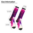 thumbnail image 2 of Rocae Dual Skulls Colorful Fusion for Novelty Casual compression Socks For Women Men Contrast Color Stockings, 2 of 6