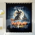 thumbnail image 3 of Happy Halloween French Bulldog Witch Pumpkins Bats Shower Curtain Dog Lover Gifts Waterproof Bathroom Bathtub Curtain - 13012, 3 of 5