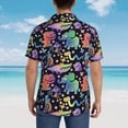 thumbnail image 4 of Fuzoiu Colorful Animals Print Hawaiian Shirt for Men, Summer Beach Casual Short Sleeve Button Down Shirts, Men’s Beach Summer Shirts with Pocket,Medium, 4 of 7