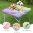 thumbnail image 4 of Soft Pastel Cloudscape Square Fitted Tablecloth with Elastic Edge,Square Table Cover,Washable Elastic Table Cover for Home Kitchen Party Decor 34"x34", 4 of 6