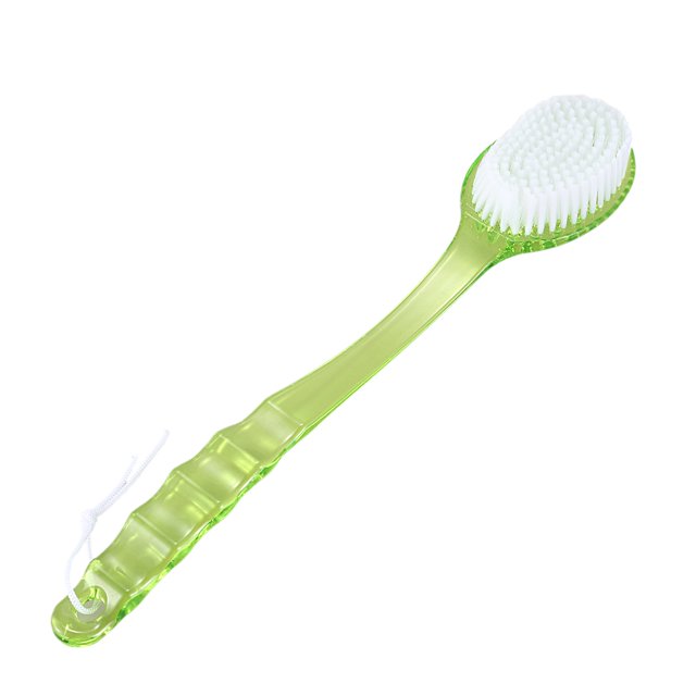 Long Handled Body Bath Shower Back Brush Scrubber Massager Disability Helper Green