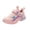 Pink, variant on Girls Chunky Sole Sneakers Hook and Loop Water Resistant Synthetic Leather Athletic Running Shoes Non Slip Lightweight Kids Casual Trainers Black 31