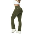 thumbnail image 2 of Kilaqueen Women's High Waist Cargo Leggings Tummy Control Butt Lift Workout Yoga Pants with Pockets, Stretchy Hiking Cargo Pants Sweatpants, 2 of 9