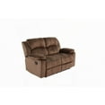 thumbnail image 4 of Modern Chocolate Padded Suede Loveseat 61" for Living Room Furniture with Metal Reclining, 4 of 25