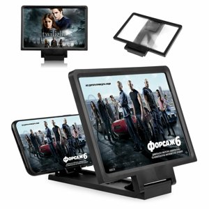 Screen Magnifier for Cell Phone -3D HD Magnifing Projector Screen Enlarger for Movies  Videos and Gaming – Foldable Phone Stand Holder with Screen Amplifier–Compatible with All Smartp