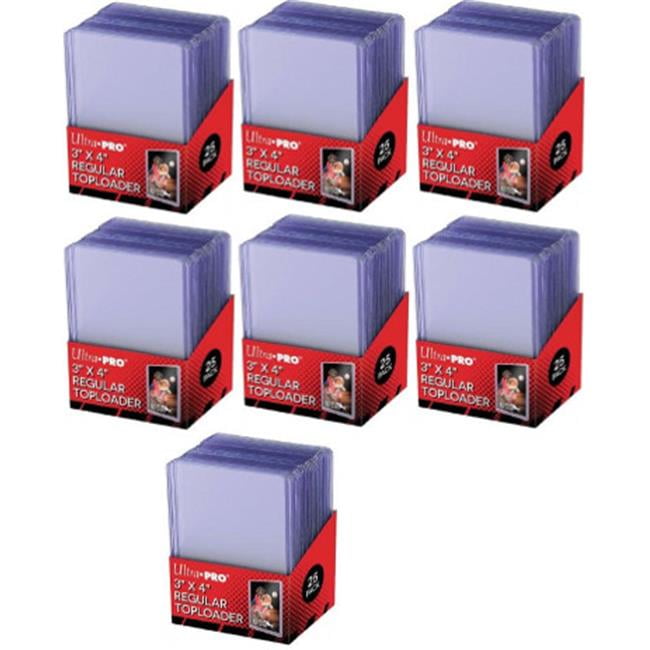 3 X 4 INCH 8 PACKS OF 25 = 200 TOPLOADERS ULTRA PRO TOP LOADERS CLEAR