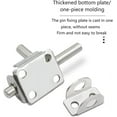 thumbnail image 2 of 2 Pcs Stainless Steel Door Latch Mini Sliding Bay Latch Suitable for Garden Doors Windows Warehouses (Silver), 2 of 5