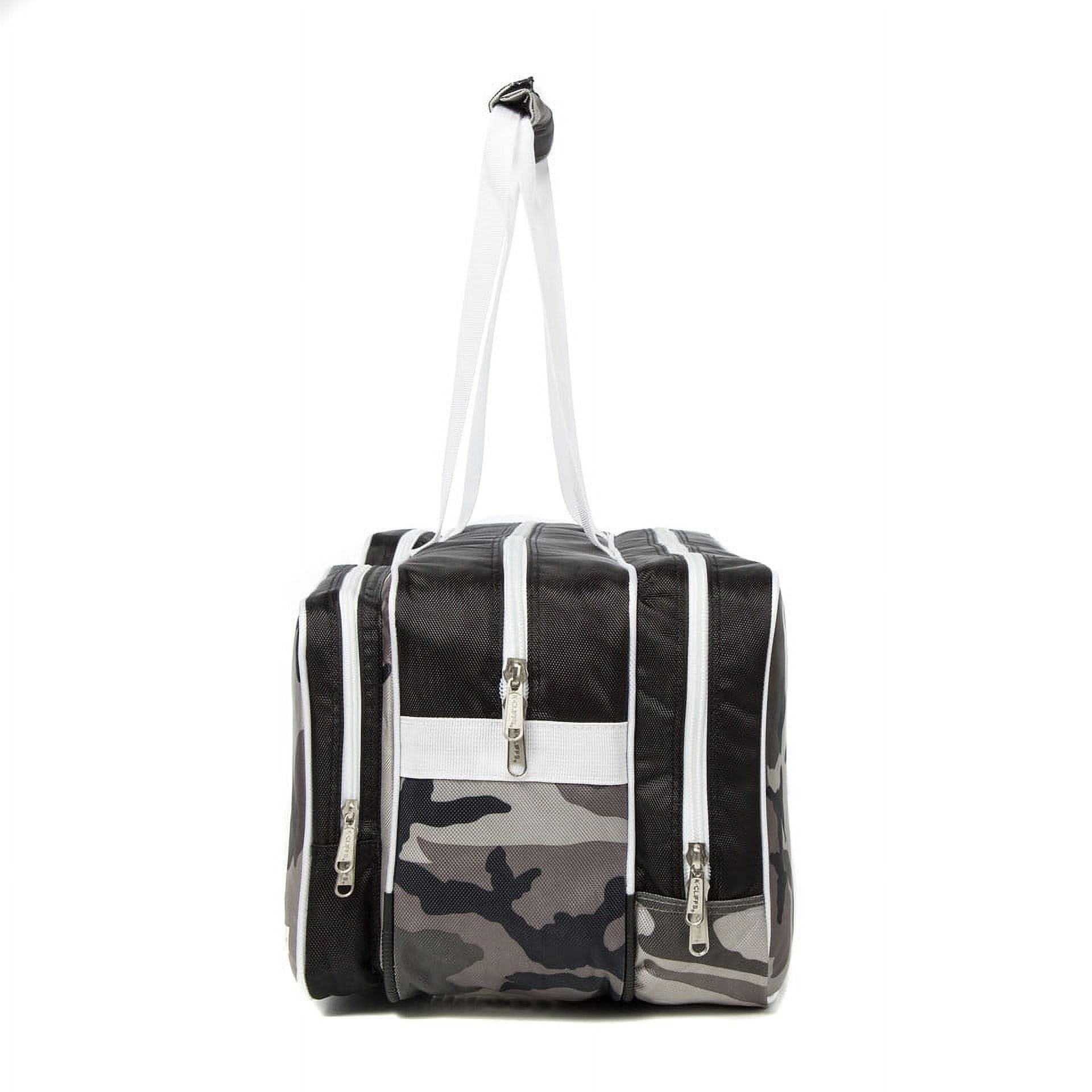 High Quality Tennis Bag Heavy Duty Racket Duffle Badminton Racquet Duffel Ballistic Nylon Squash Gear Tournament Duffle Bags with Shoe Compartment & 2 Water Bottle Pockets Snow Camouflage