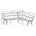 thumbnail image 5 of Donne Corner Dining Bench L Shape, Taupe Brown, Metal Legs, 84 Inch, 5 of 5