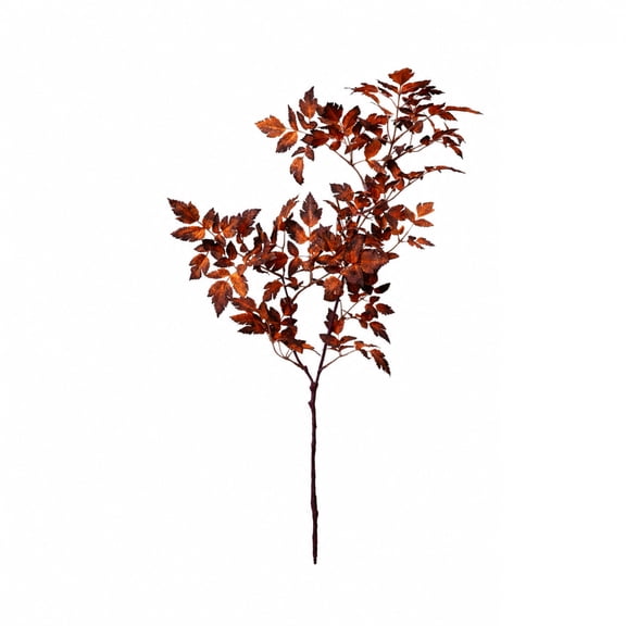 Stems with Maple Leaves and Autumn Charm, Faux Brown Foliage Picks for Harvest Thanksgiving Floral Arrangement Vase Filler and Home Mantle Decor