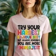 thumbnail image 2 of Motivational Test Day Shirt – Positive Quote Teacher T-Shirt for Students, Lavender, XL, 2 of 6