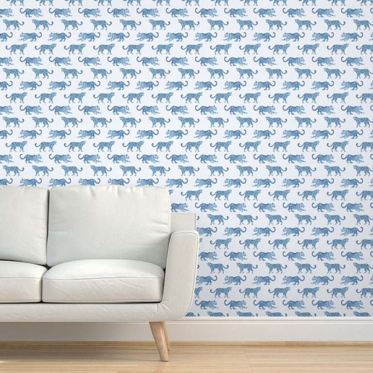 Baby Blue Zebra Print Wallpaper
