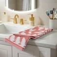 thumbnail image 4 of Unique Bargains 4 Pcs Cotton Absorbent Hand Towel Set 13 x 29 Inch Pink/White, 4 of 4
