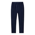 thumbnail image 3 of Ceisia Men's All-Season Fleece Thick Warm Gift Pants - Solid Color Straight Leg Elastic Waist Drawstring Pocket Pants, 3 of 3