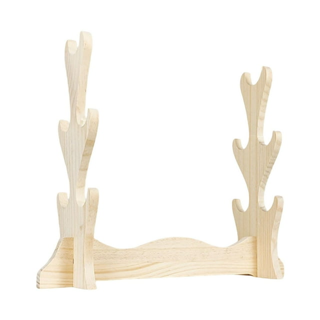 Bunblic Display Stand Samurai Holder Bracket Wall Mount Retro Wall Hanger Rack for Gladius Hook Flutes Five Slot