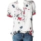 thumbnail image 1 of Gibobby Camisas De Vestir Blusa de camisa corta con bolsillo Blusa de mujer de talla grande con estampado de manga fácil para mujer（Blanco， M), 1 of 5